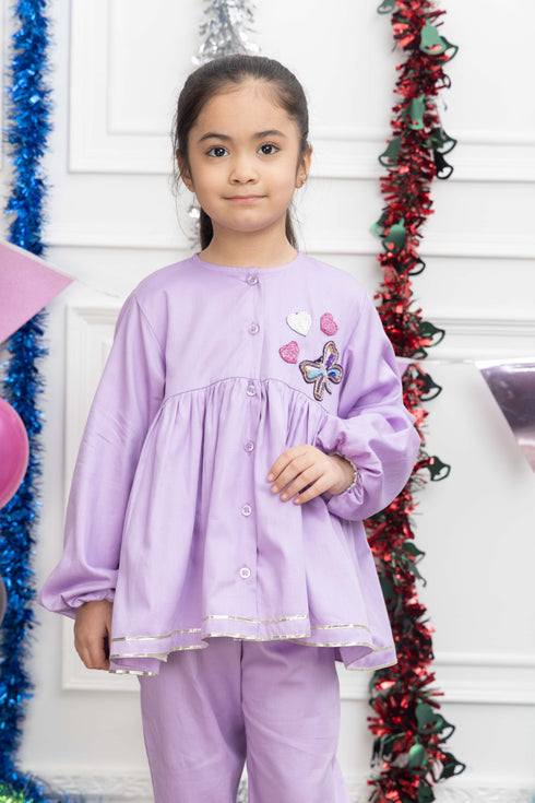 LILAC BUTTERFLY & HEART COD SET